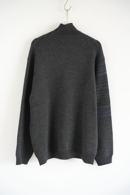 yohji yamamoto striped turtleneck sweater