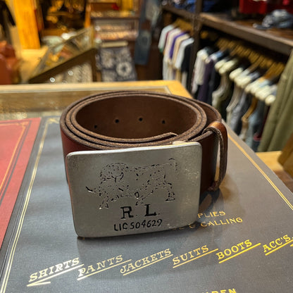 double rl ralph lauren leather belt