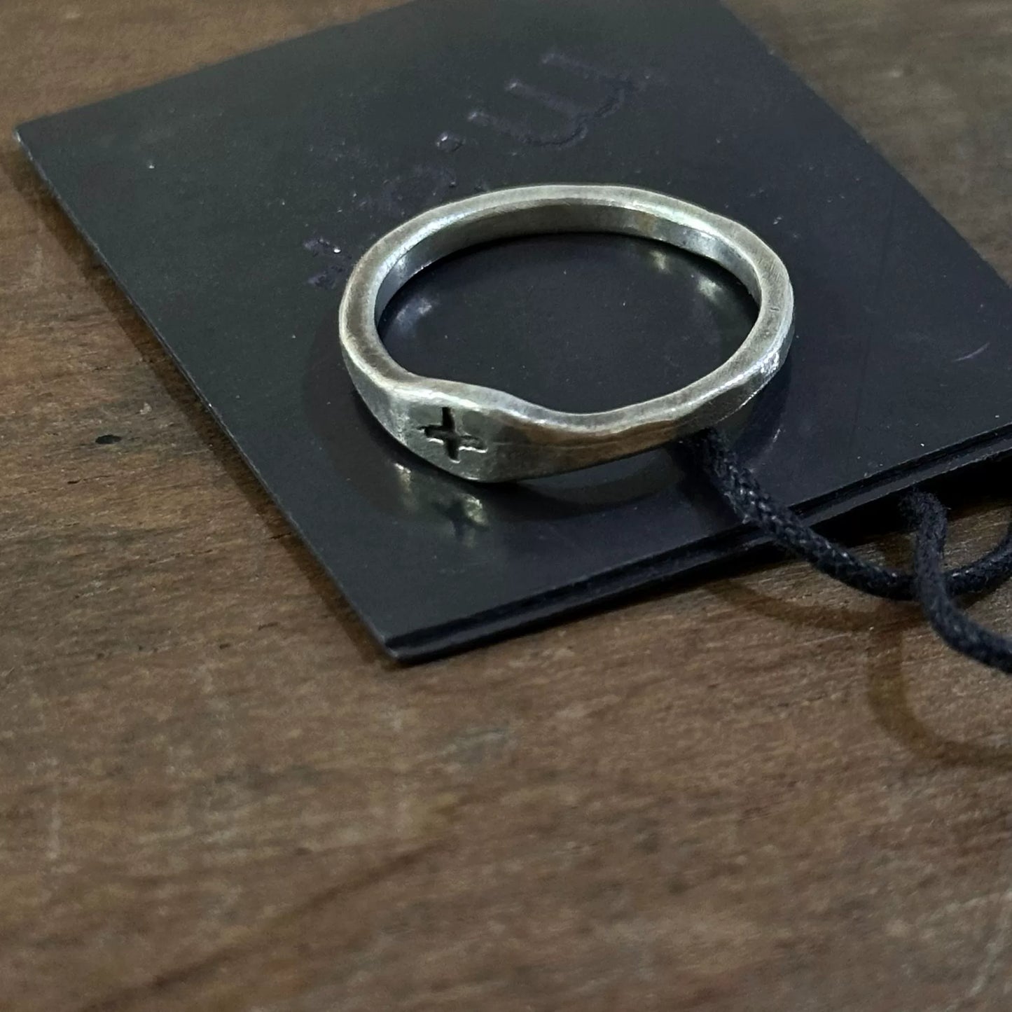 rare m.a+ silver cross ring