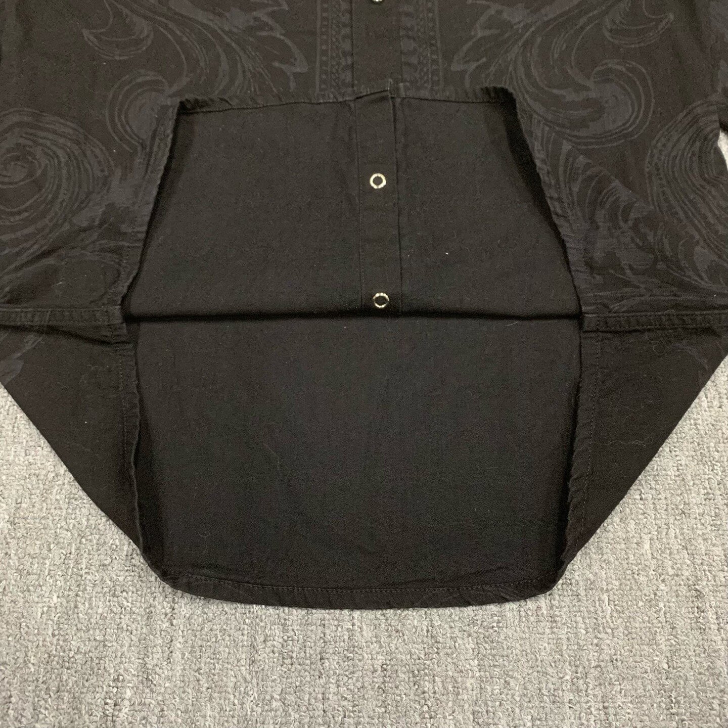 versace black patterned long sleeve shirt