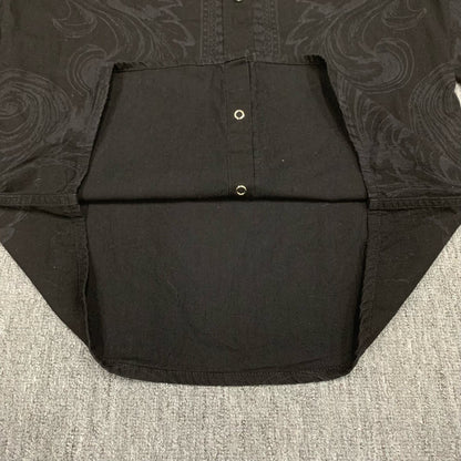 versace black patterned long sleeve shirt