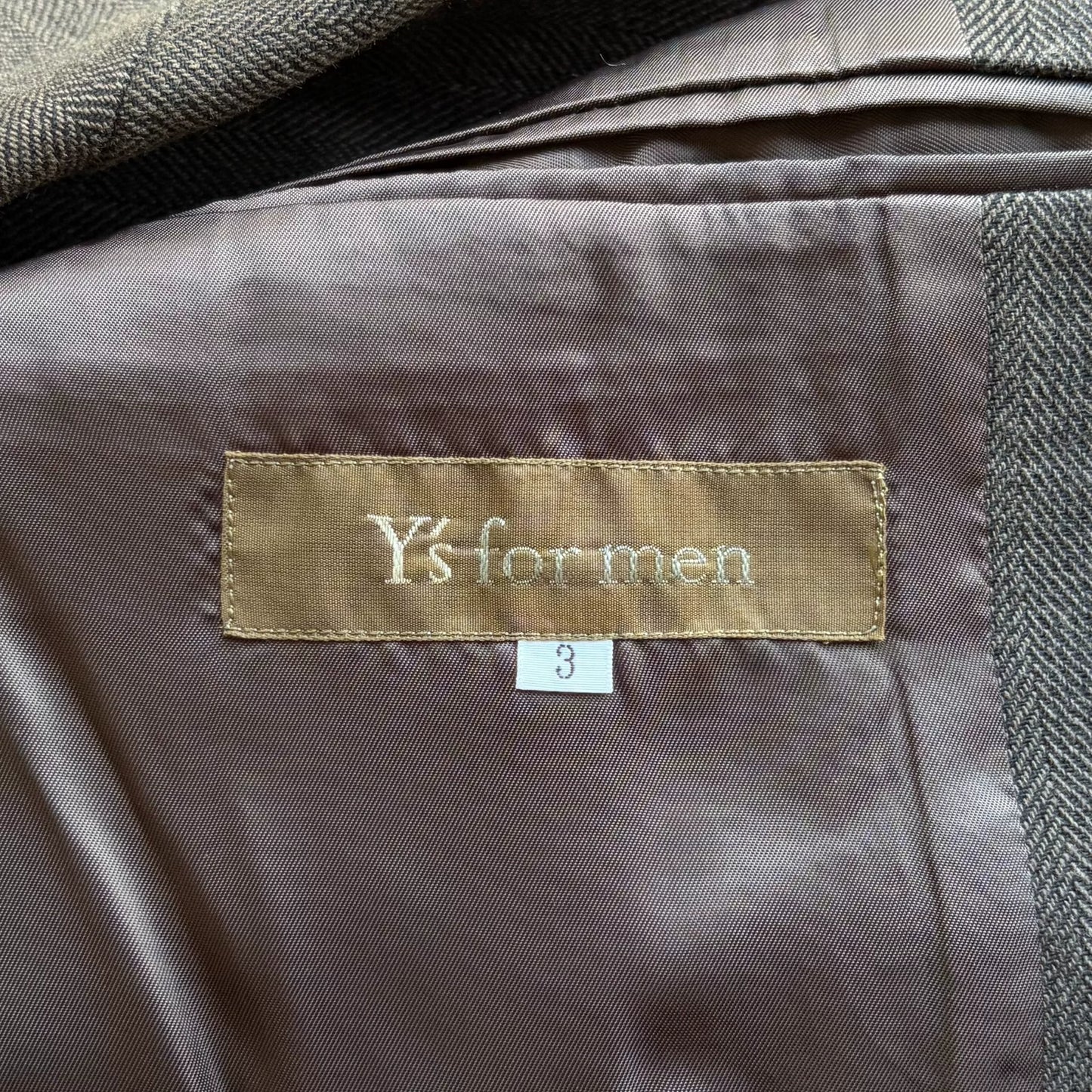 brown gray textured suit jacket