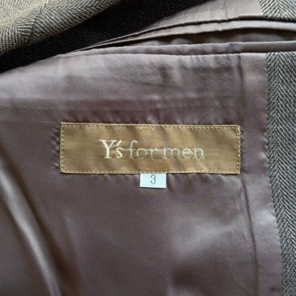 brown gray textured suit jacket