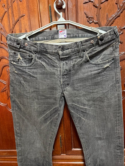 PRPS Men's W34 Black Straight Slim Jeans