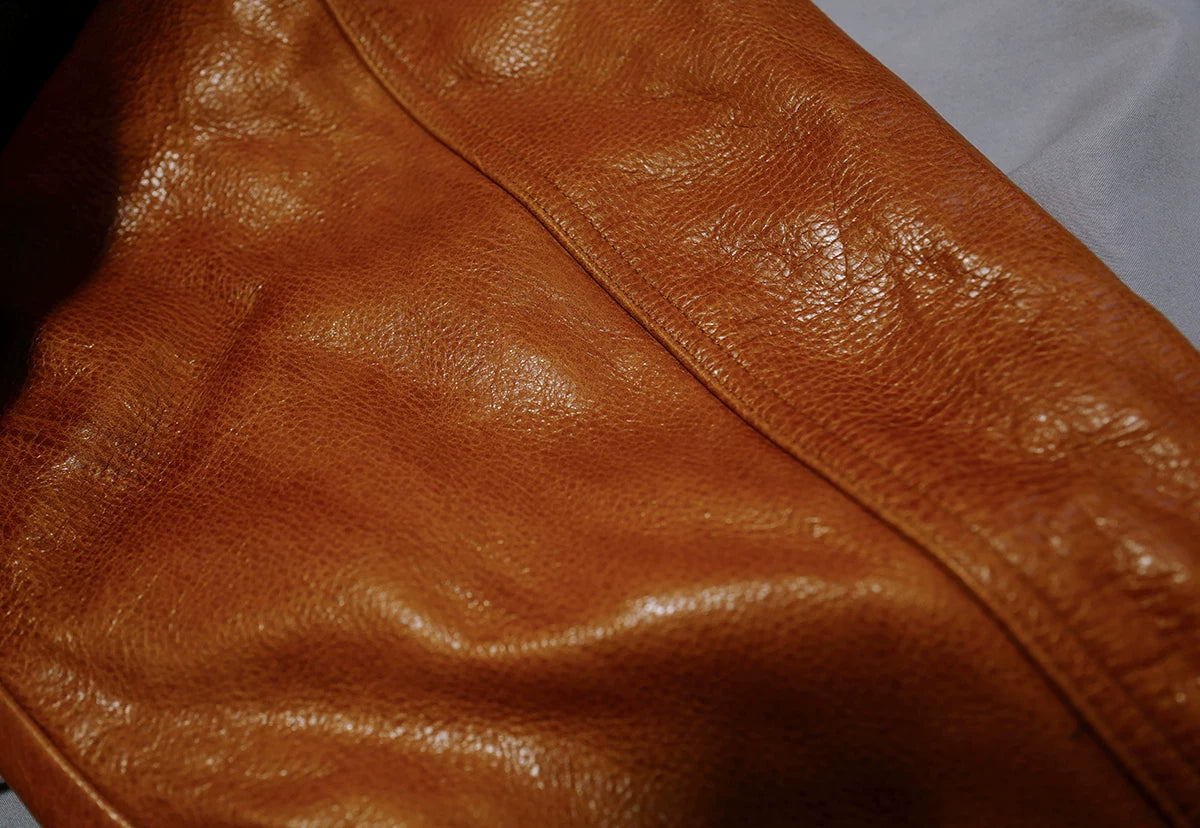 wacko maria varsity jacket with leather sleeves