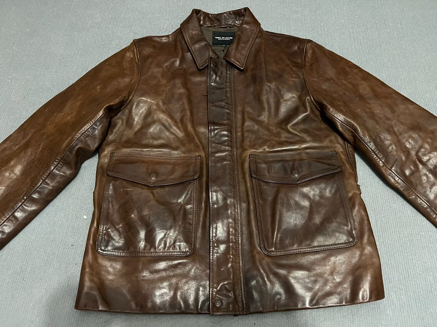 Vintage Oil Wax Horse Leather Jacket