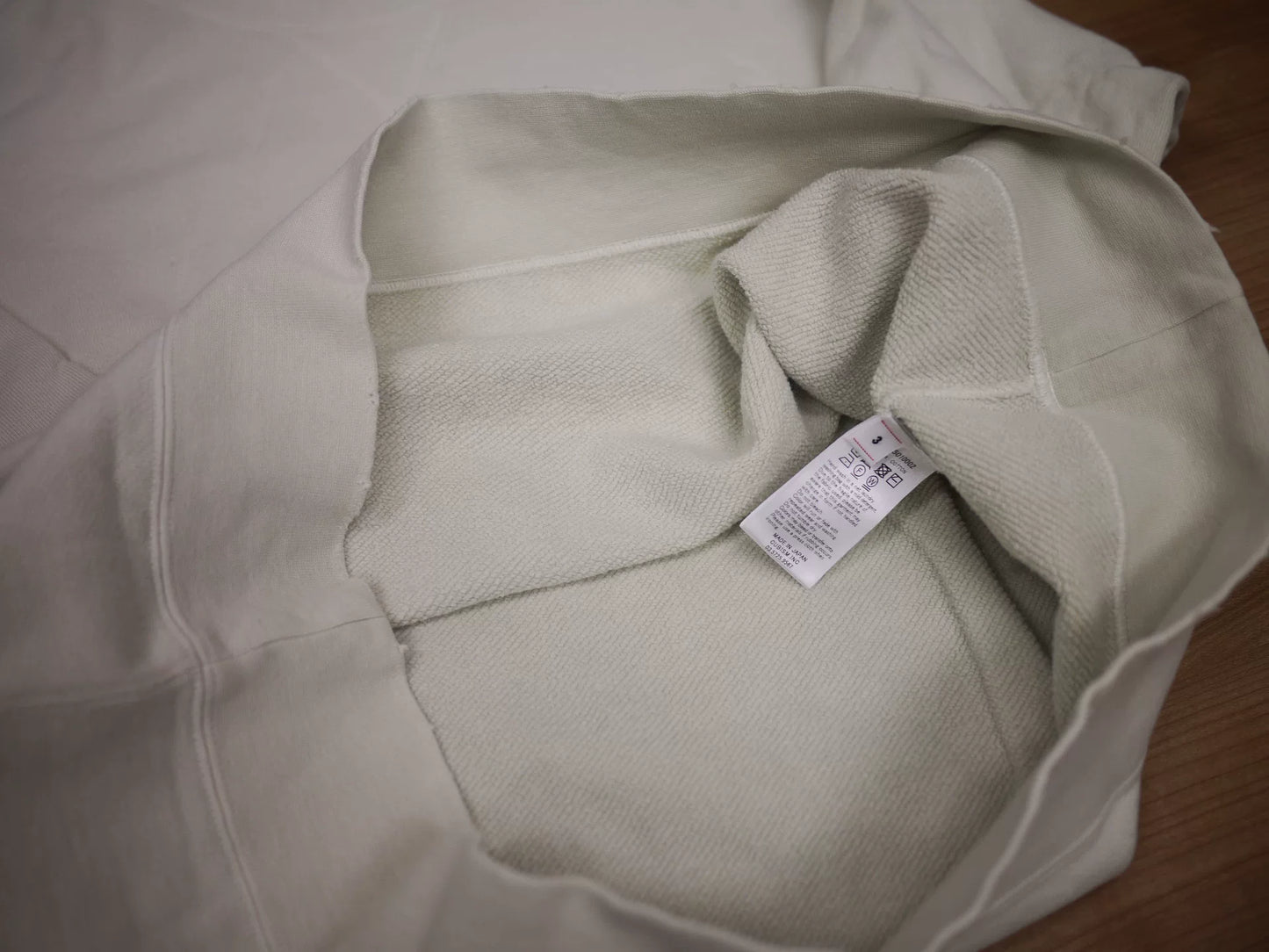 Visvim Jumbo Sweat 3/4 Crash Off White