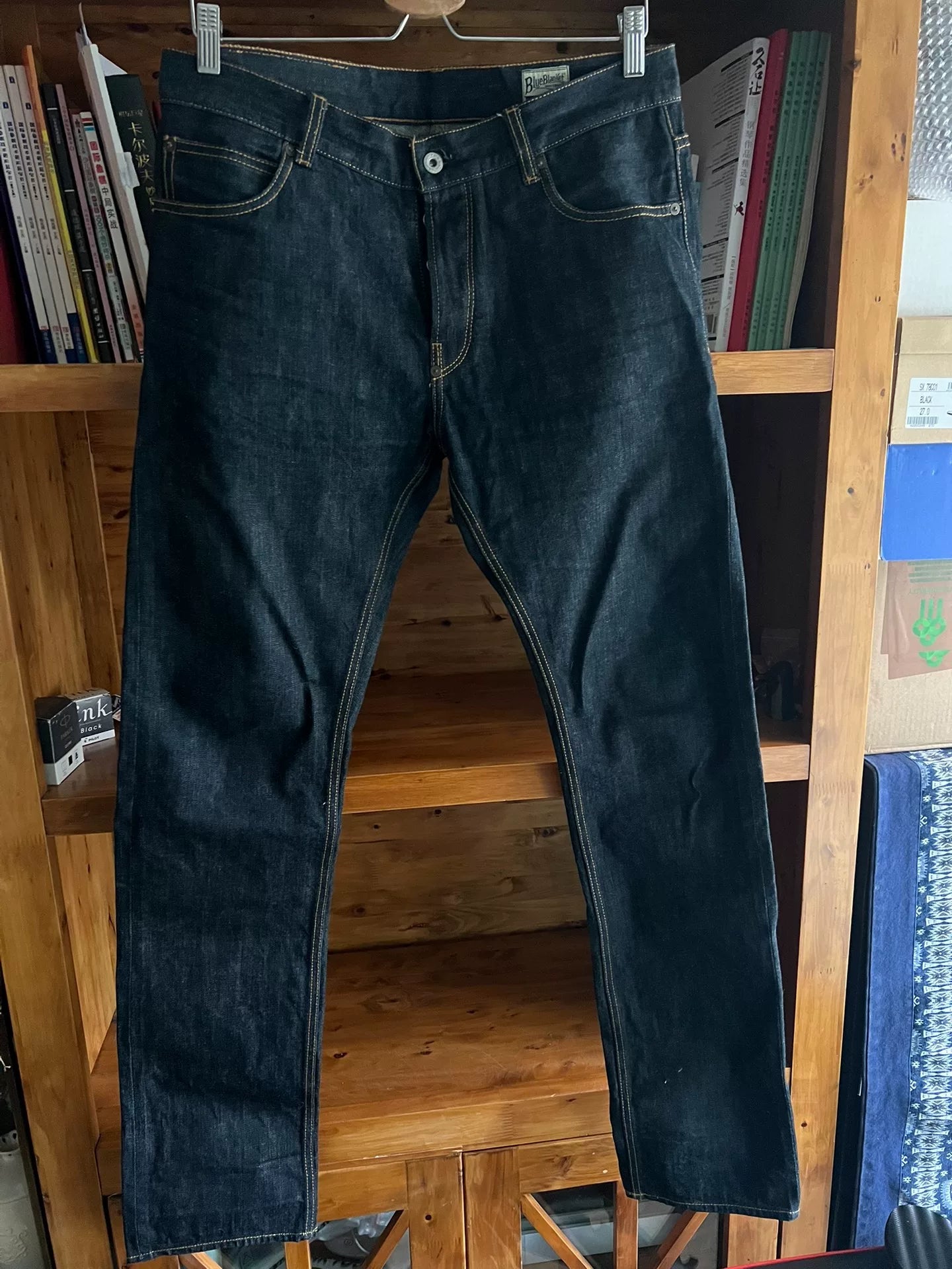 handmade italy 14.75oz blue jeans