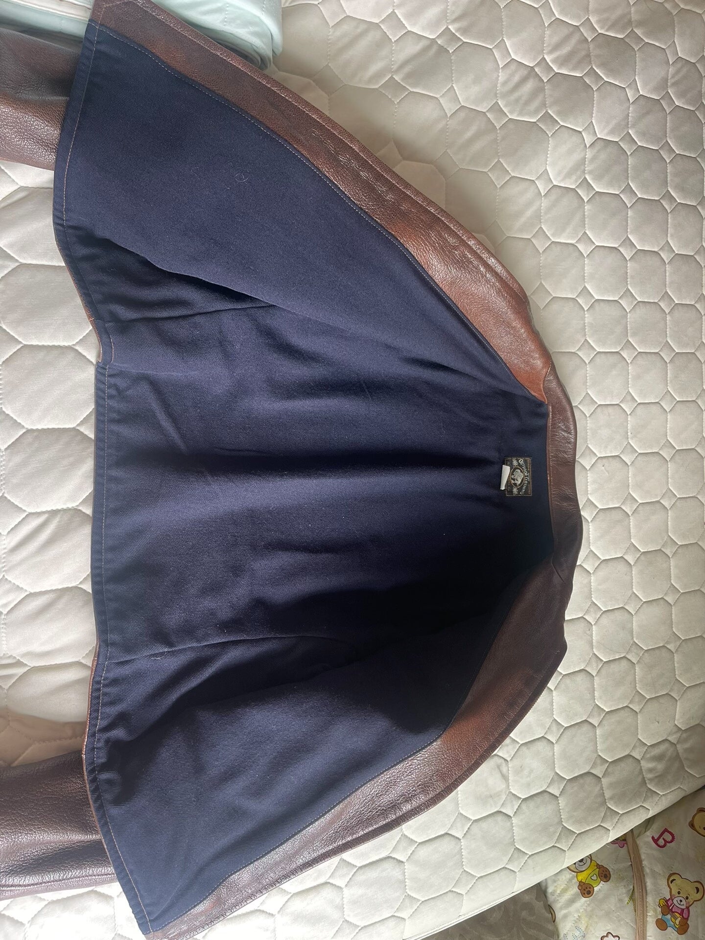 vintage brown goat leather jacket