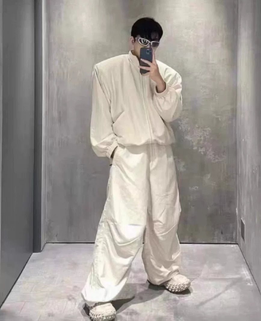 balenciaga sportyb shoulder padded jacket