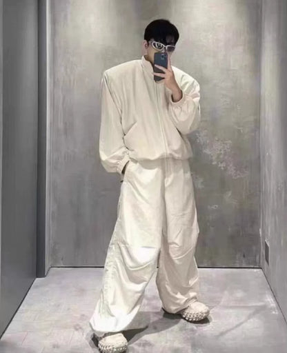 balenciaga sportyb shoulder padded jacket