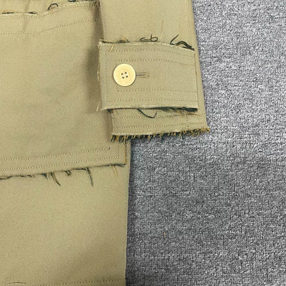 sacai khaki duffle coat with hood