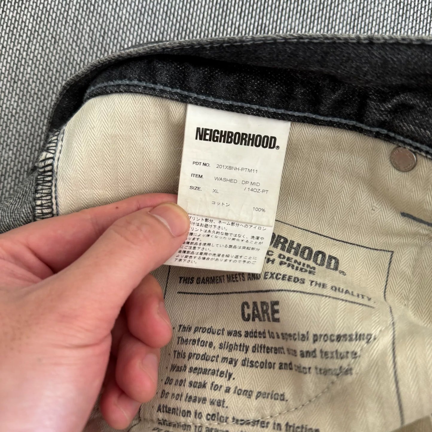 Neighborhood Basic Washed Denim Pants XL