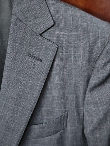 Zegna Gray Wool Blend Suit Jacket