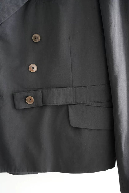 yohji yamamoto black double-breasted blazer
