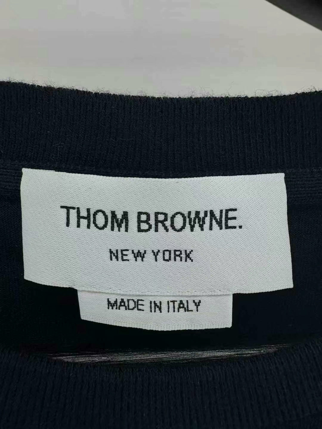thom browne long sleeve striped t-shirt