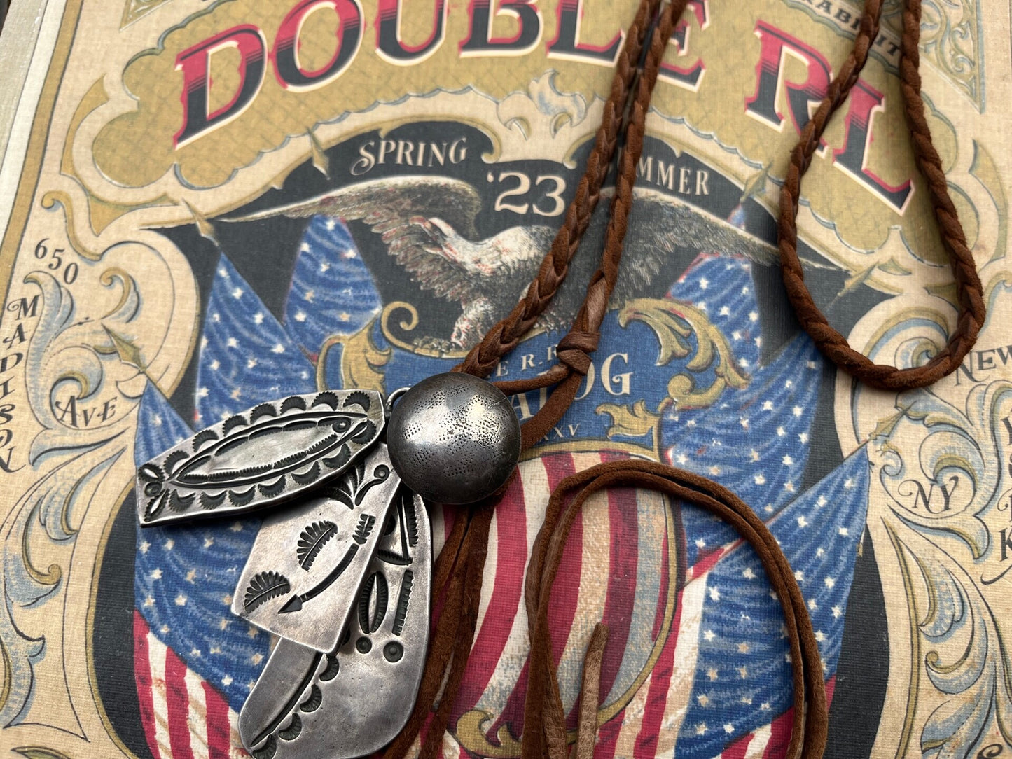 rrl silver pendant necklace by Ralph Lauren