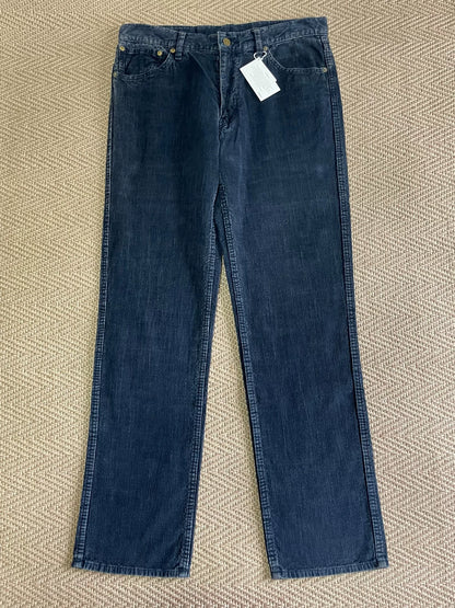 VISVIM FULXUS KANO Indigo Washed Corduroy Pants