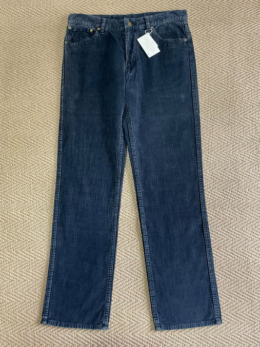 VISVIM FULXUS KANO Indigo Washed Corduroy Pants