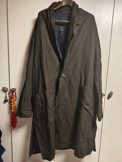 ziggychen plant-dyed wool blend coat