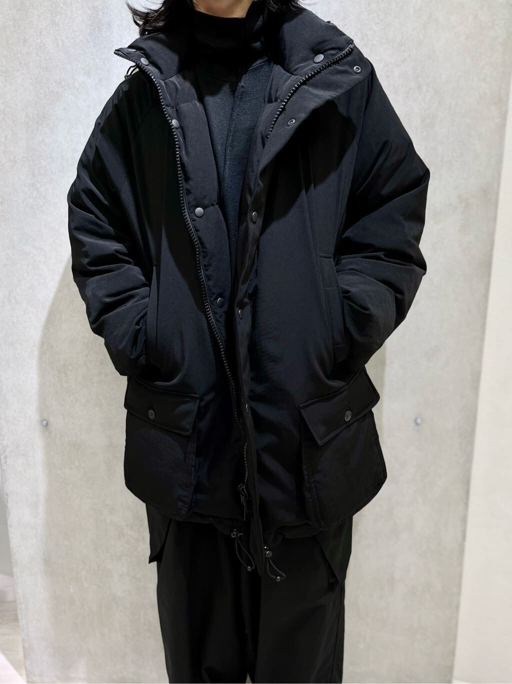 Yohji Yamamoto Black Hooded Down Jacket