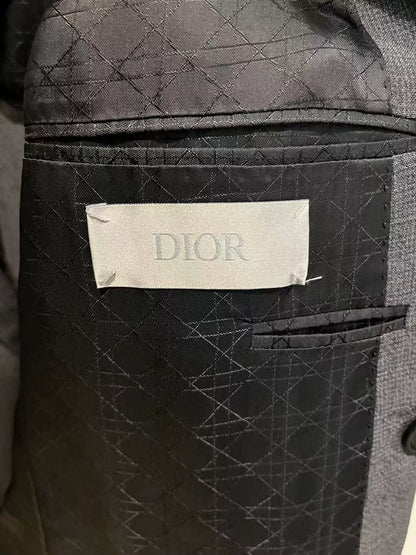 Dior Double-Breasted Gray Suit Jacket