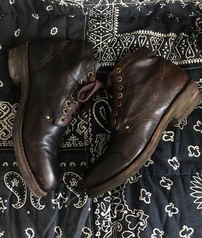 visvim brigadier boots in dark brown