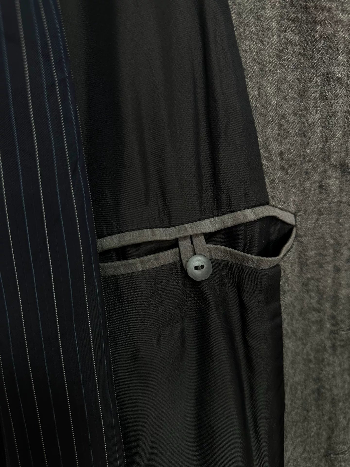 wool blend oversized gray jacket