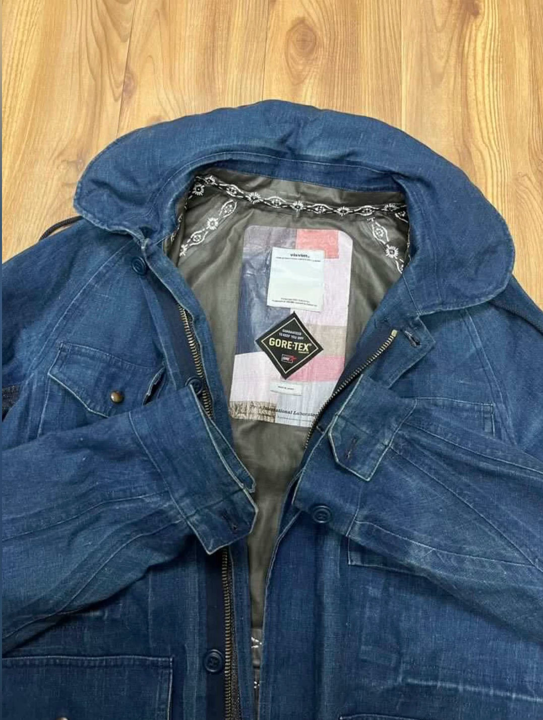 Visvim GORE-TEX PFD Blue Denim Jacket
