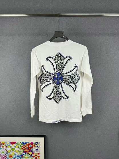 chrome hearts long sleeve white shirt