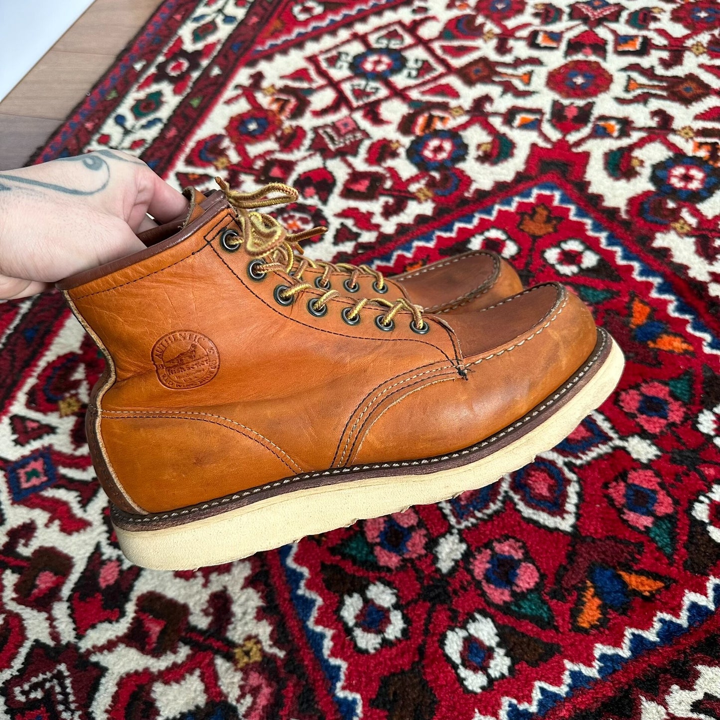 Red Wing 875 Boots with Dog Stamp