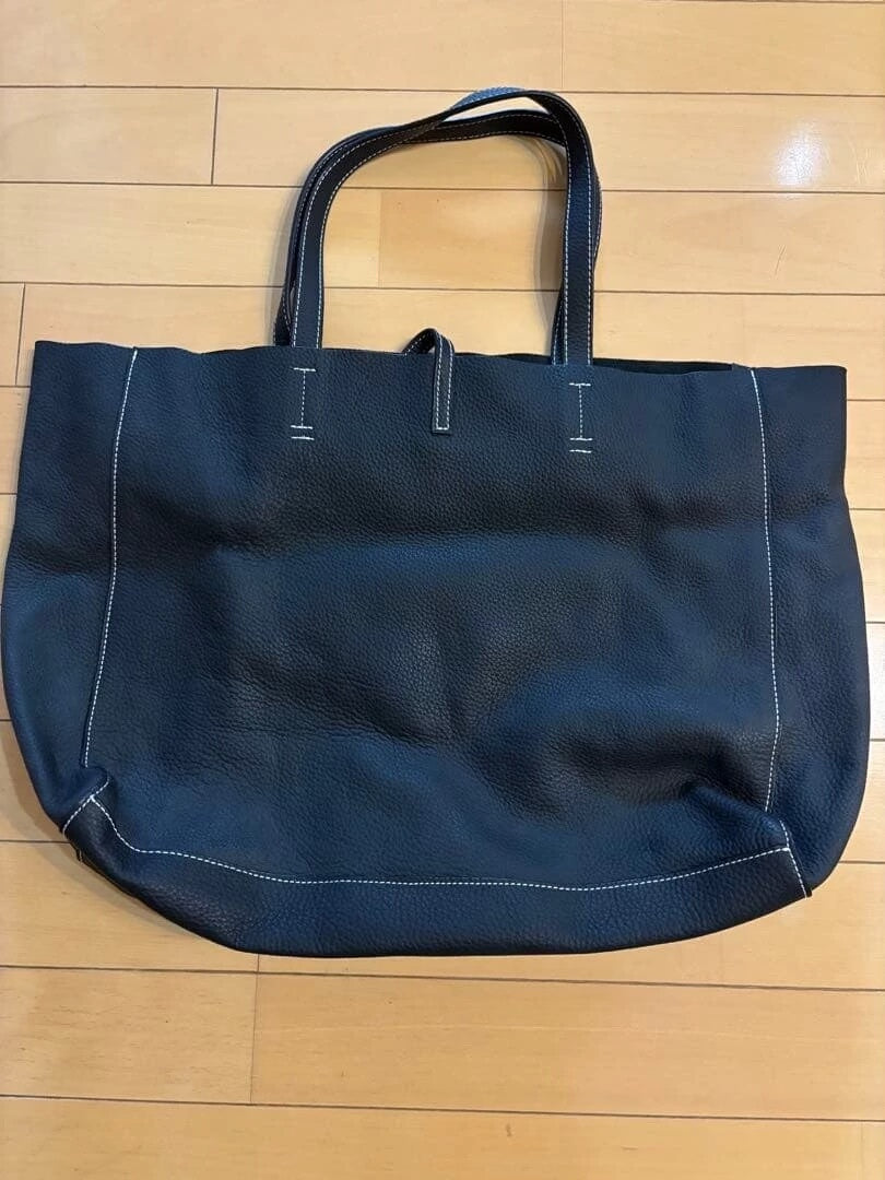 sophnet black leather tote bag