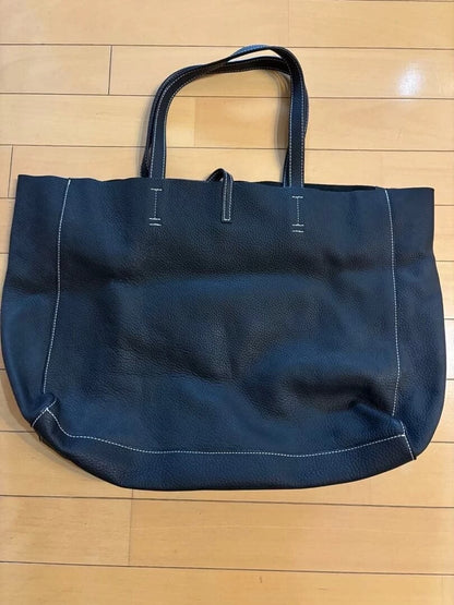 sophnet black leather tote bag