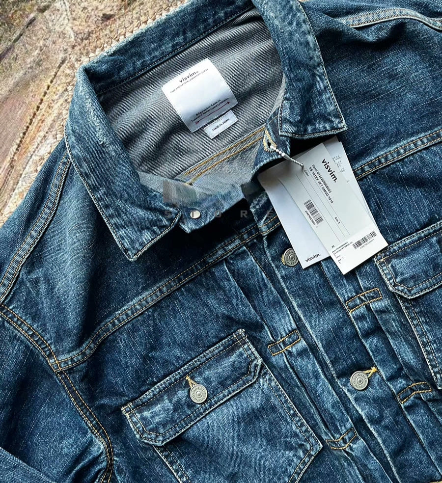 VISVIM 101XX DMGD Blue Denim Jacket