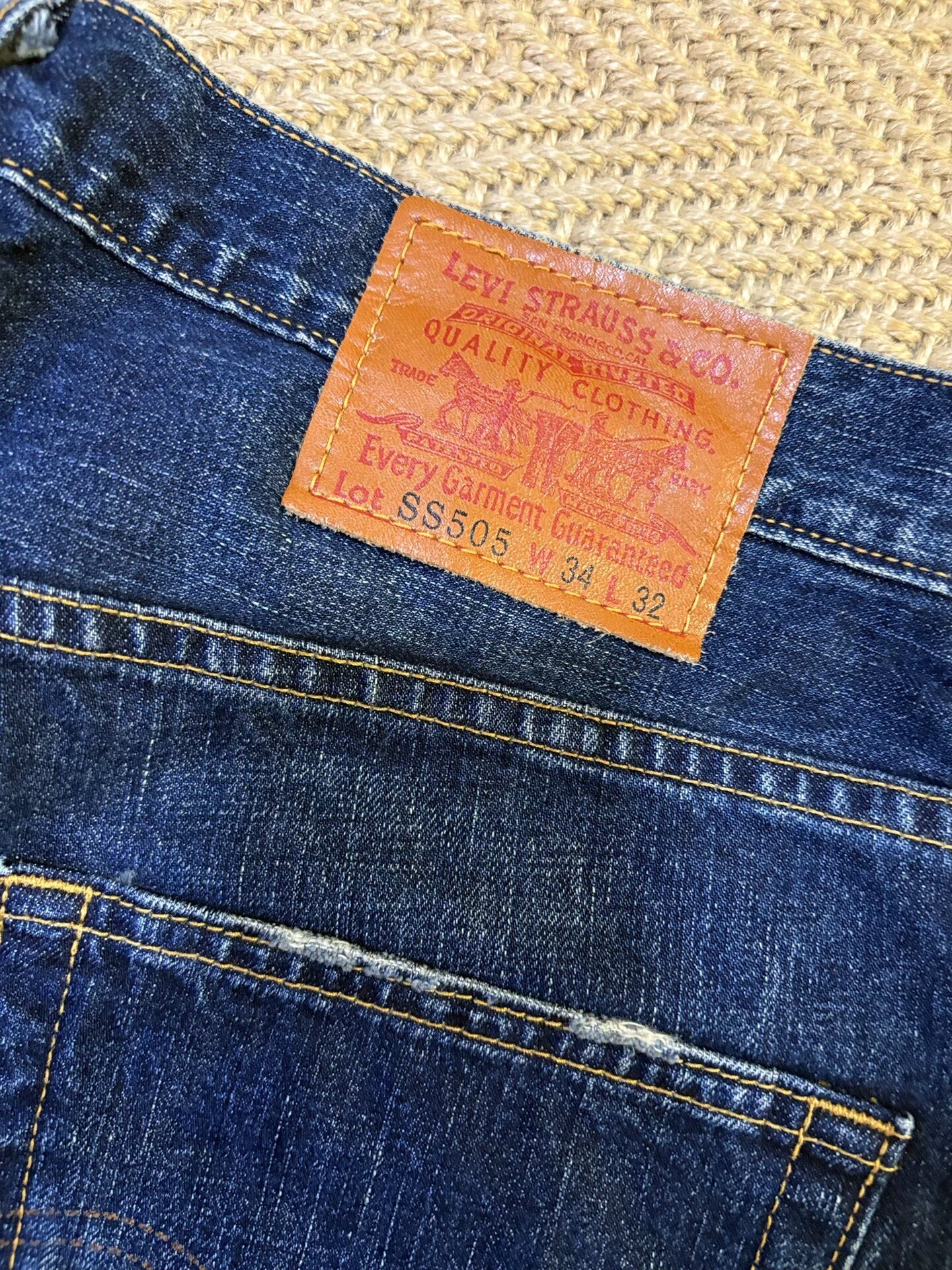 levis x stussy crush 505 distressed jeans