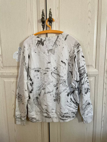 Saint Laurent Marble Print White Hoodie