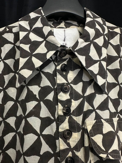 limited edition black and white hand-drawn shirt