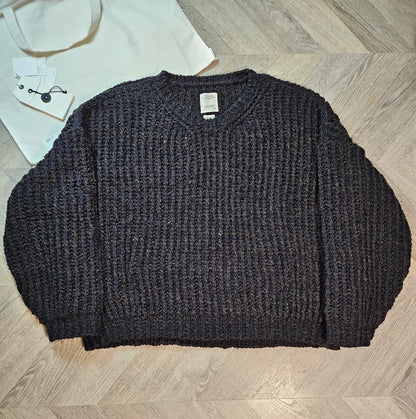 visvim hand-knit crew sweater in unique dye