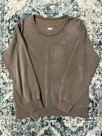 visvim 17AW Jumbo Crew Mud-Dyed Sweatshirt