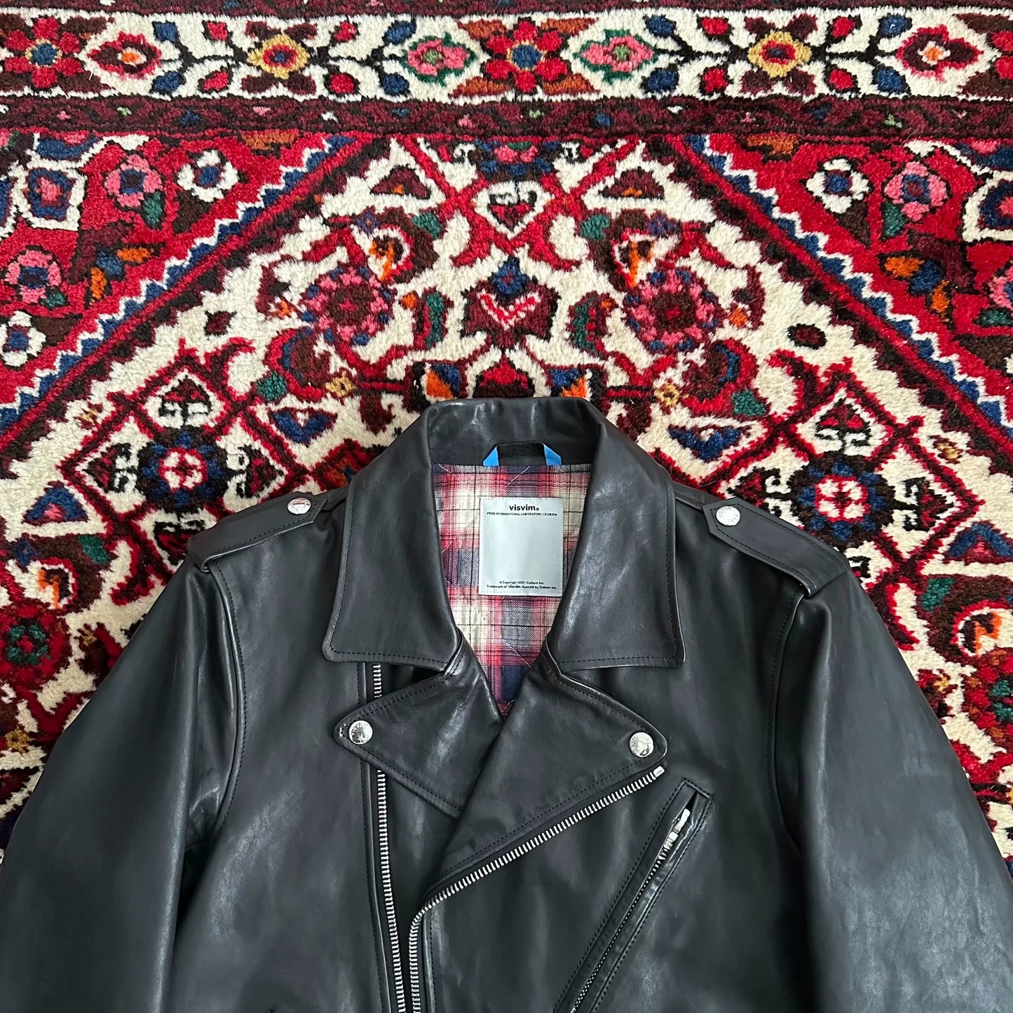 visvim leather motorcycle jacket size M