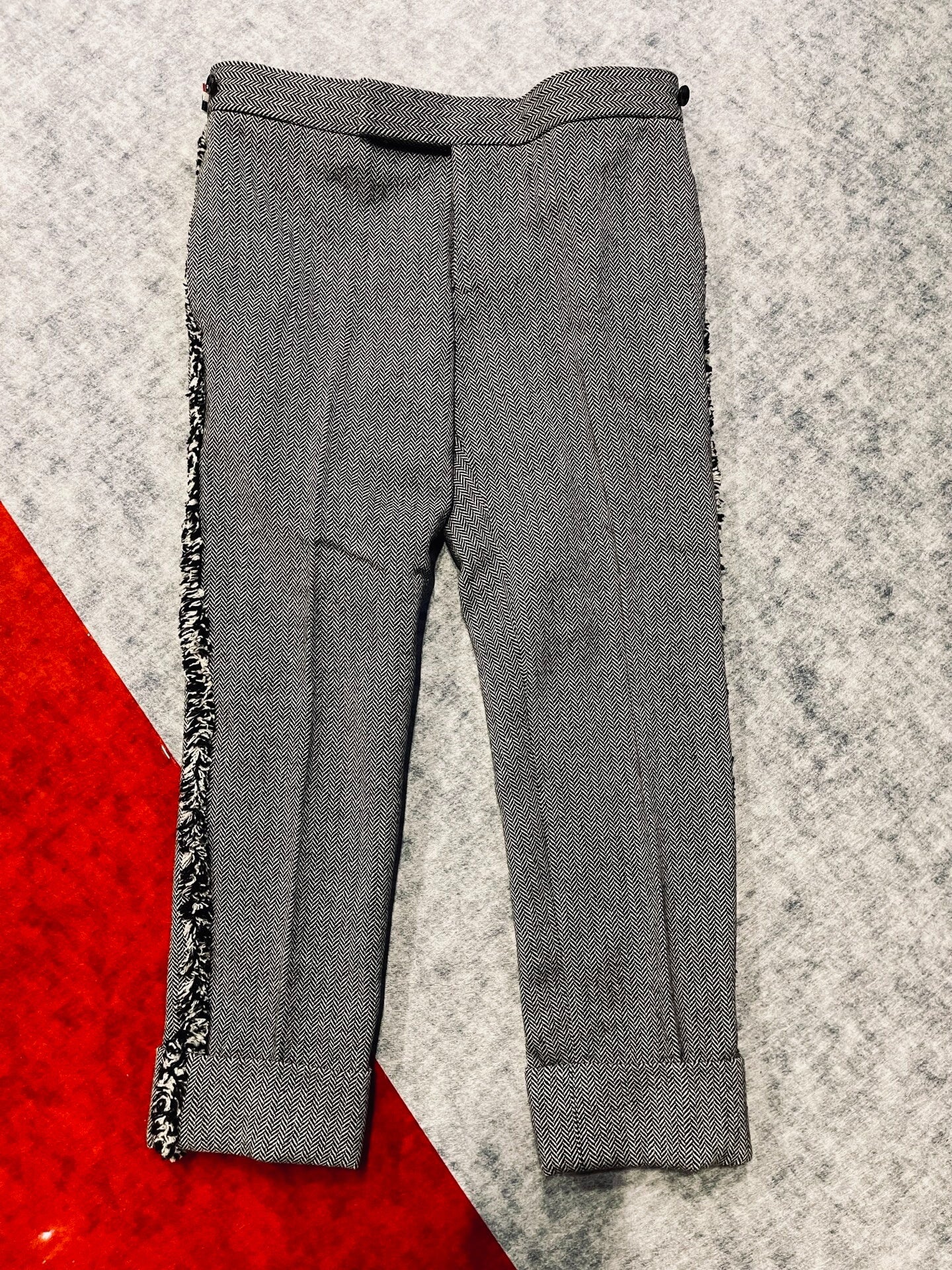 Thom Browne Low Rise Wool Suit Trousers