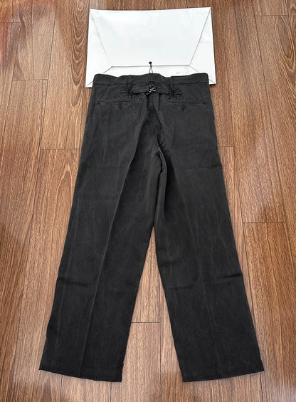visvim black alper pants for casual wear