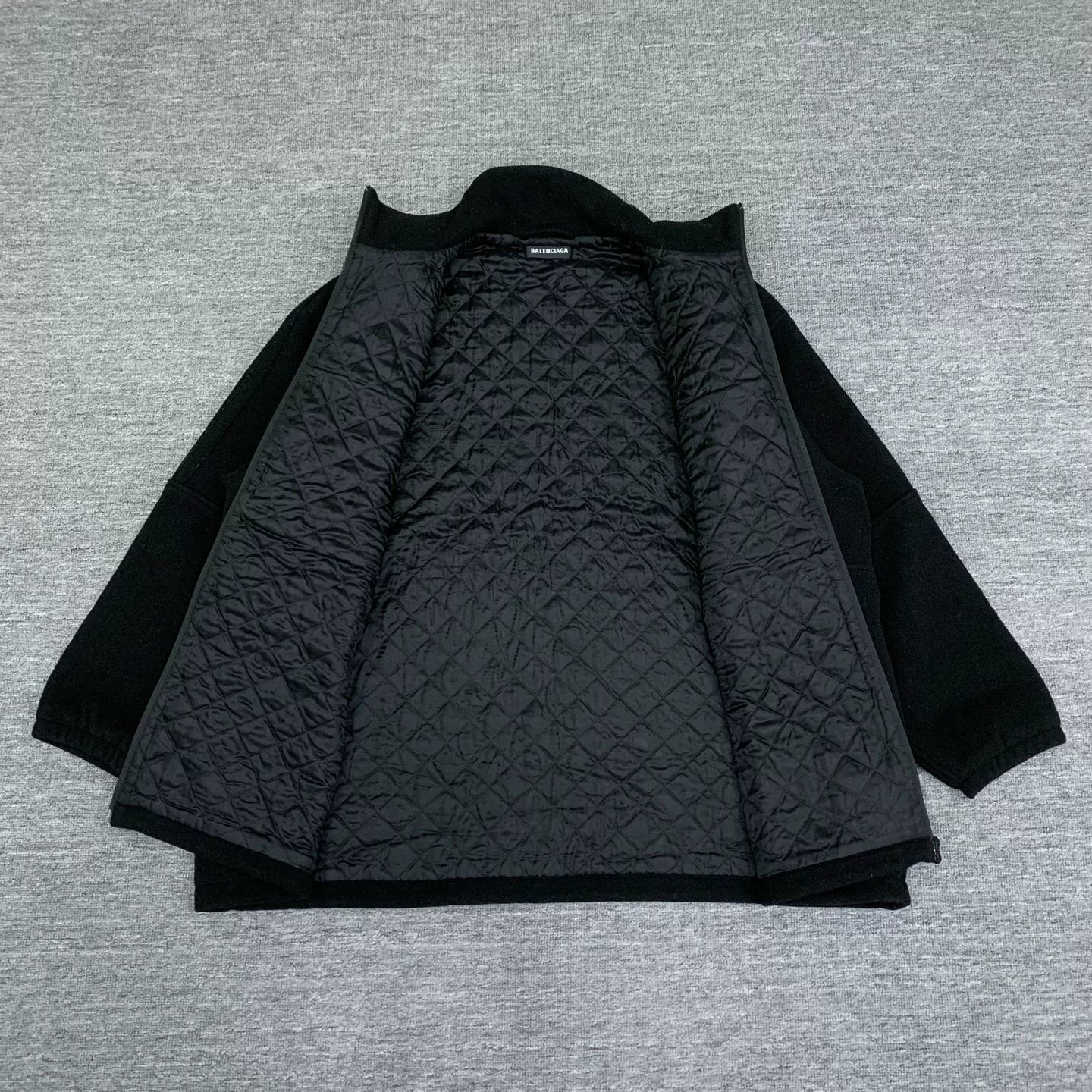 Balenciaga Black Logo Wool Blend Jacket