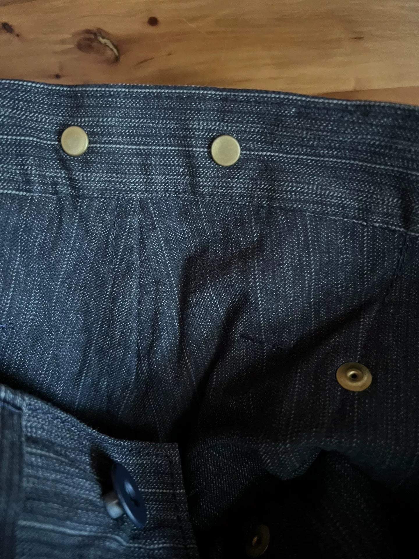 vintage striped suspenders pants for men