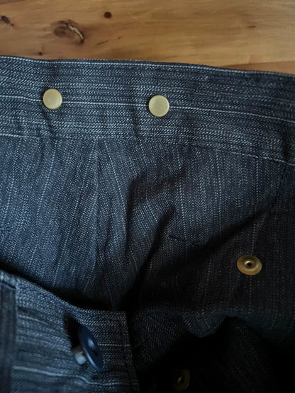 vintage striped suspenders pants for men