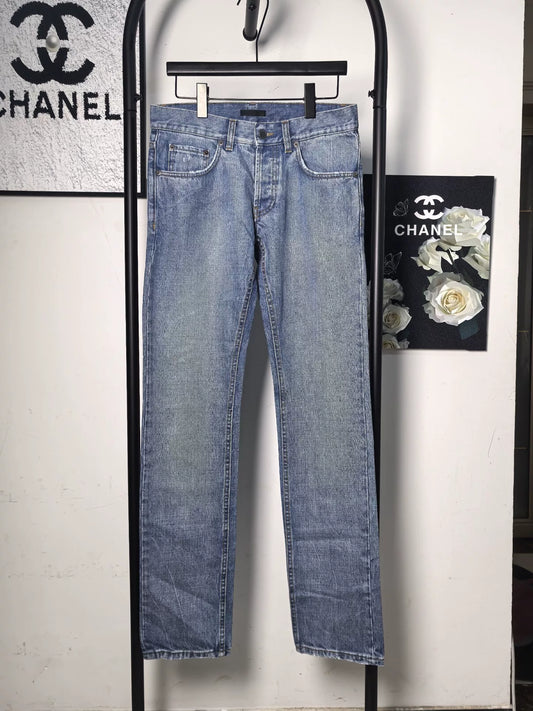 Prada Denim Pants with Leather Label