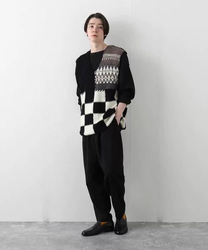 patchwork hand-knit vest by noma t.d.