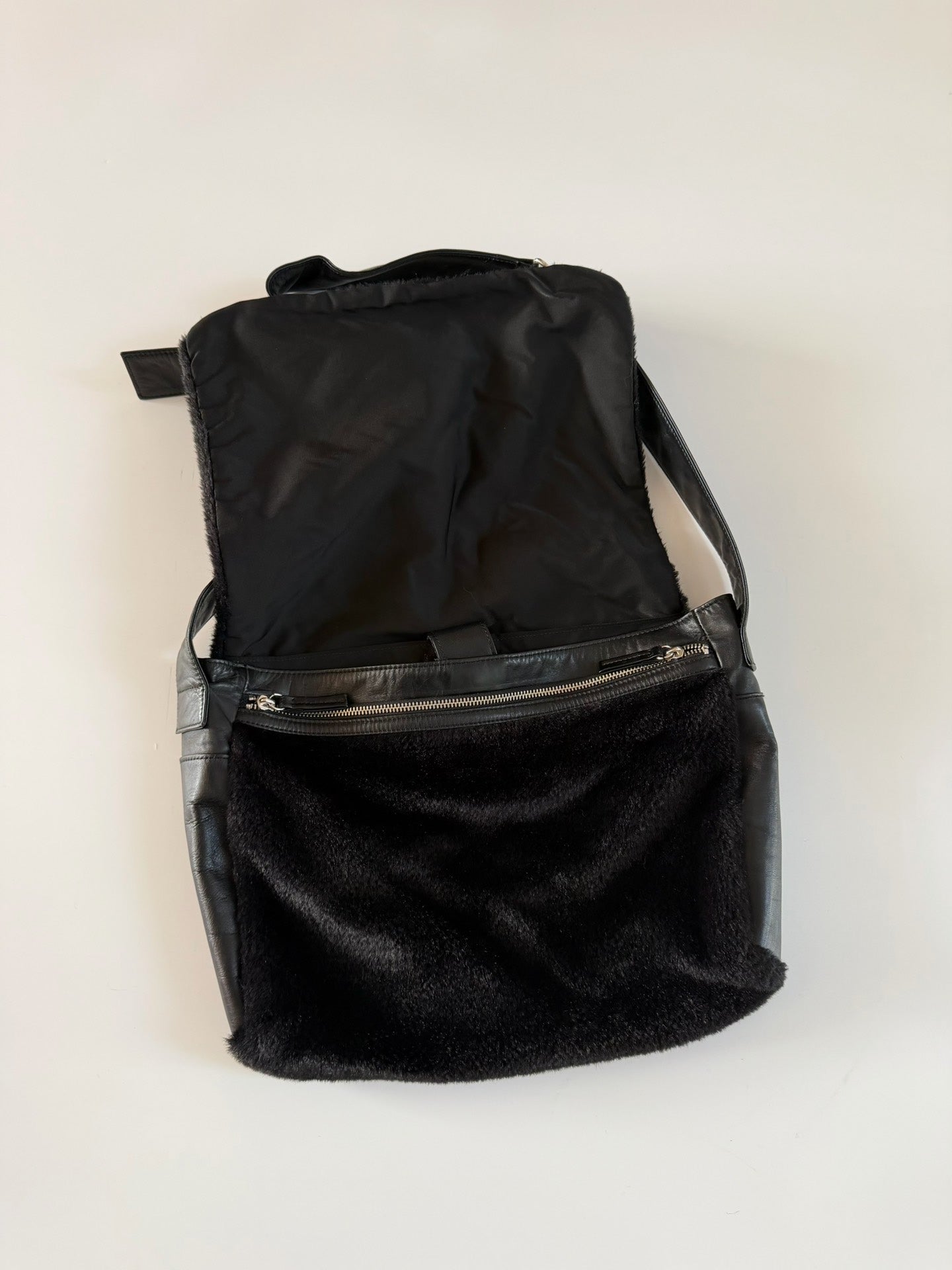 Yohji Yamamoto Noir Leather Fur Crossbody