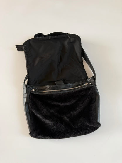 Yohji Yamamoto Noir Leather Fur Crossbody