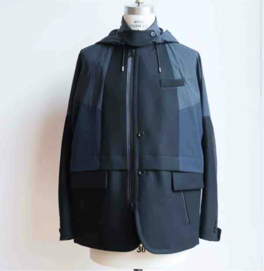sacai men's oversized jacket autumn winter
